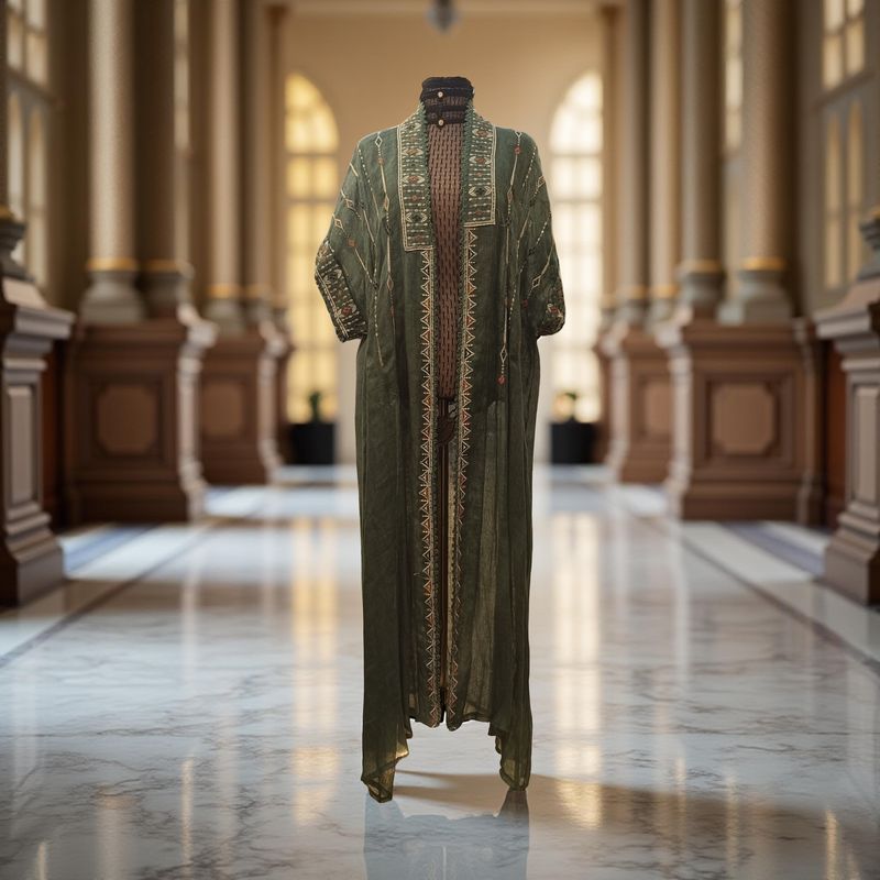 Free Size Linen Special Embroidery Dress Length 54"