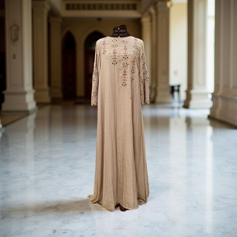 S-M Linen Special Embroidery Dress Length 60"