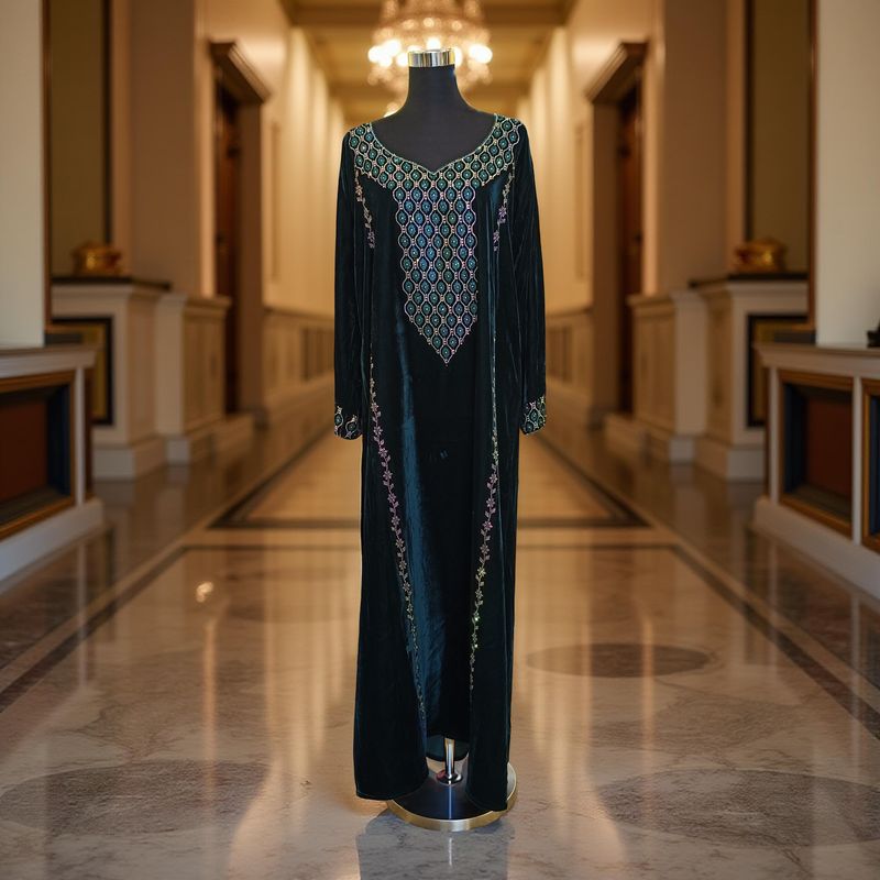 M Velvet Mukhawar Dress 57" Long Jalabiya