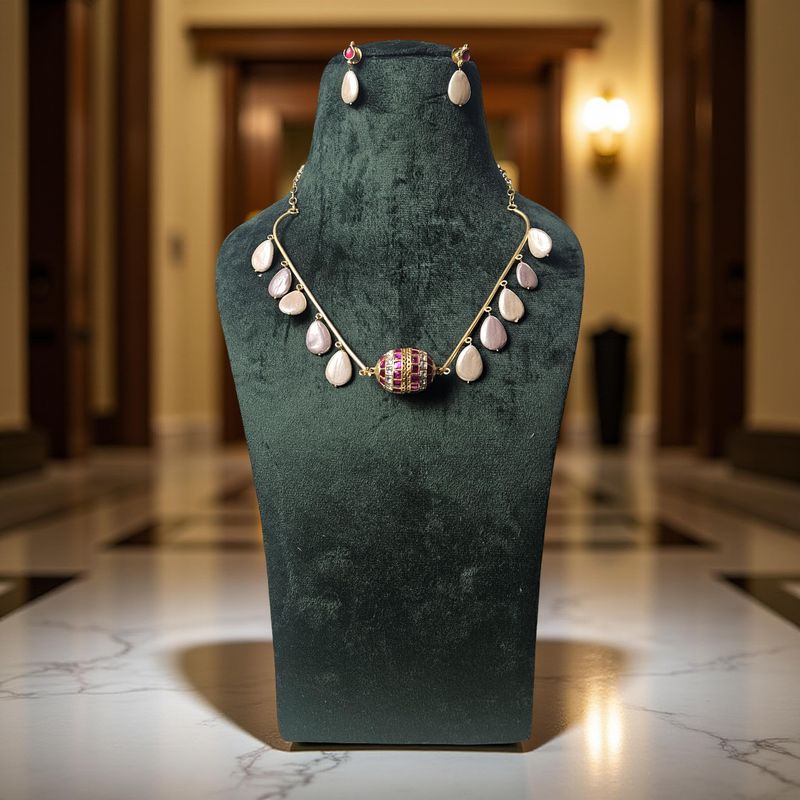 Luxury Kundan Necklace set with Earrings