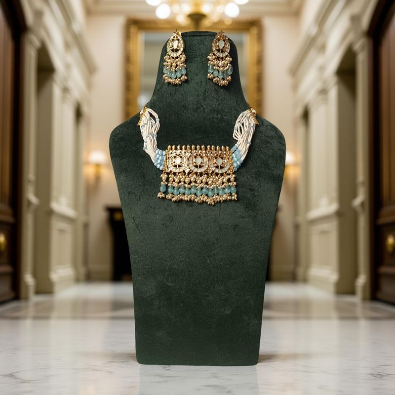Luxury Kundan Necklace set with Earrings