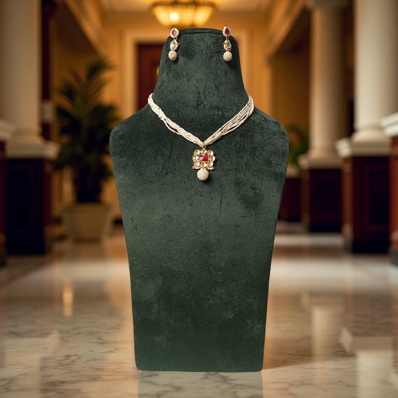 Luxury Kundan Necklace set with Earrings