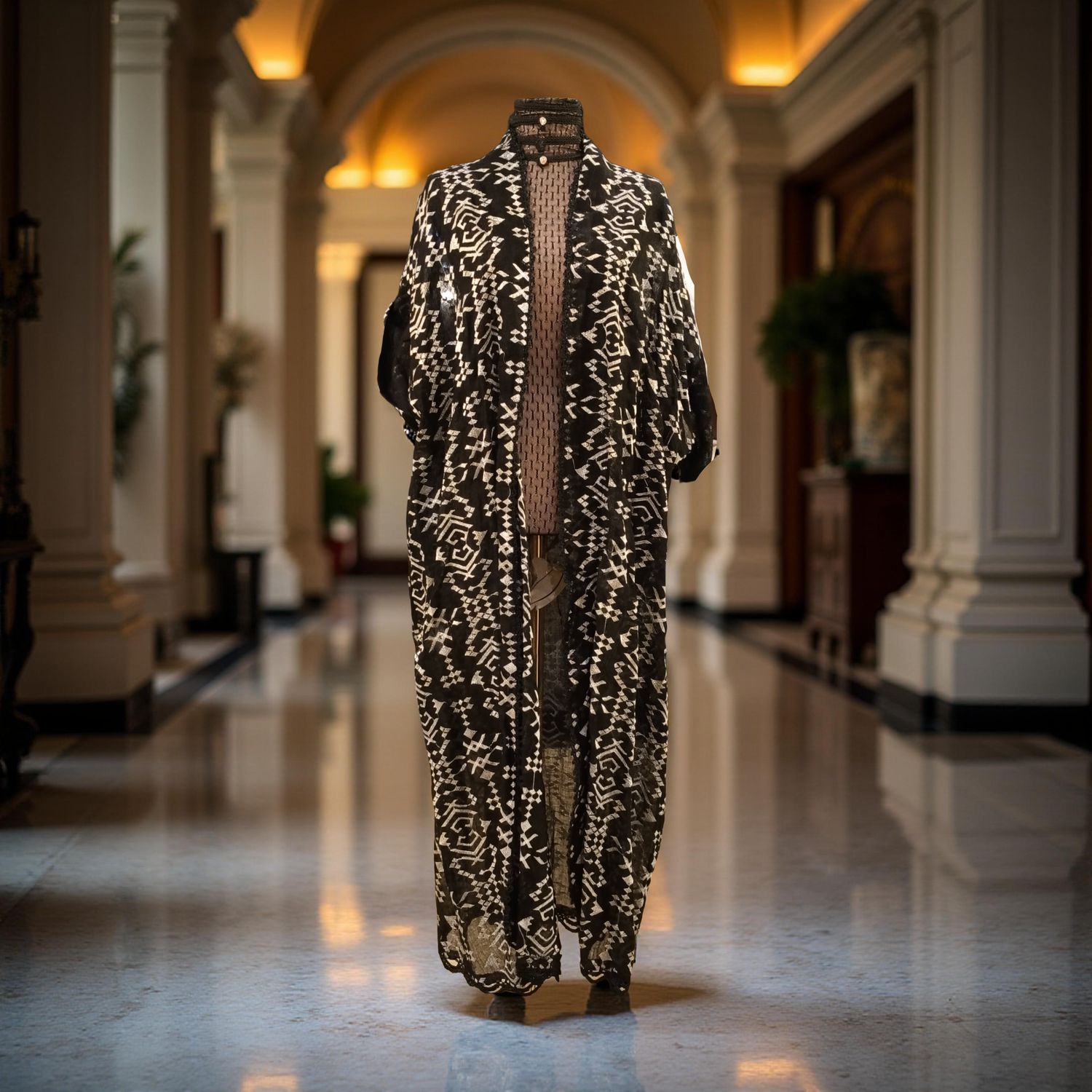 Free Size Linen Special Embroidery Dress Length 51"