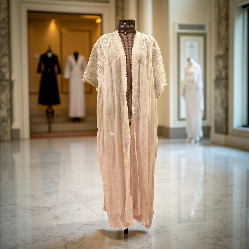 Free Size Linen Special Embroidery Dress Length 55"