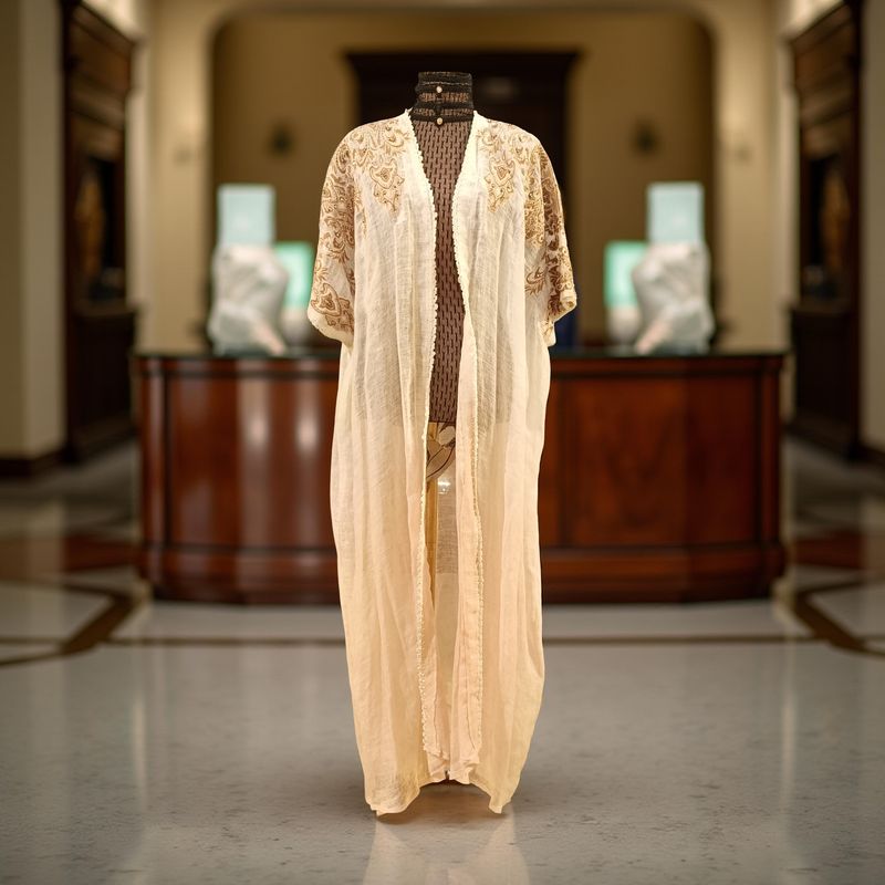 Free Size Linen Special Embroidery Dress Length 52"