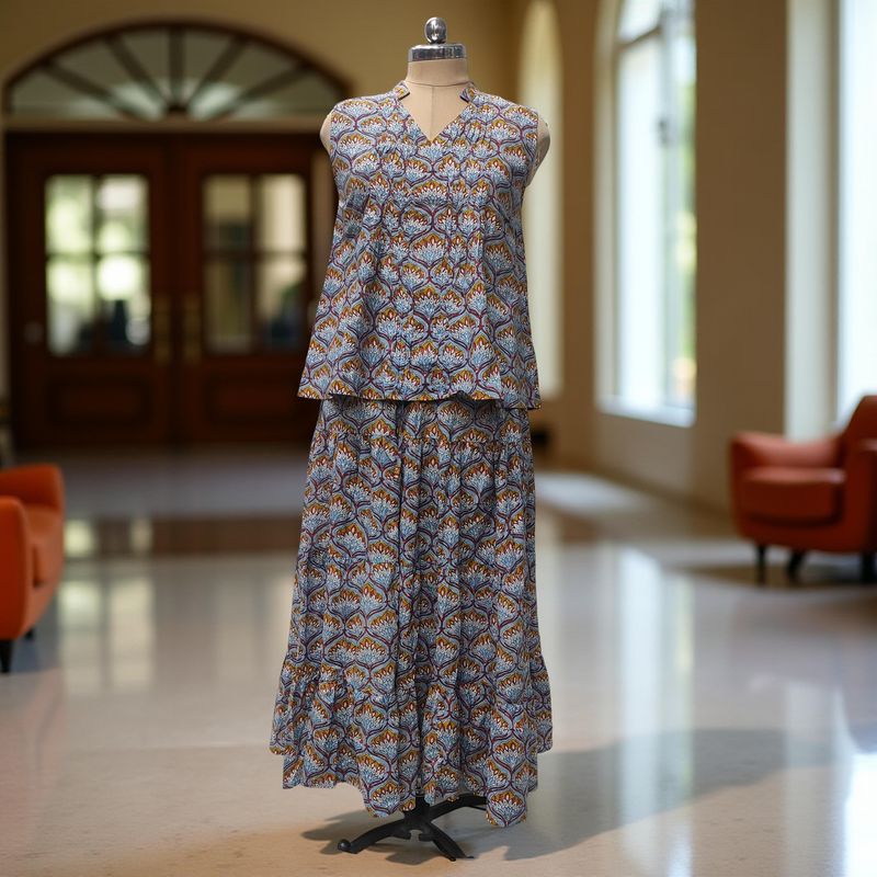 S-M Fahima Printed Cotton Dress