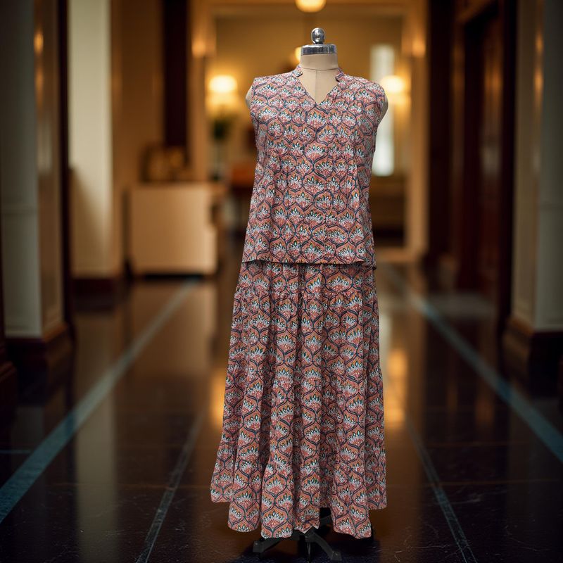 S-M Fahima Printed Cotton Dress