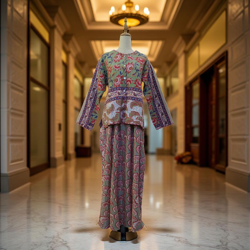 S-M Cotton Jacket And Inner Set With Sheila