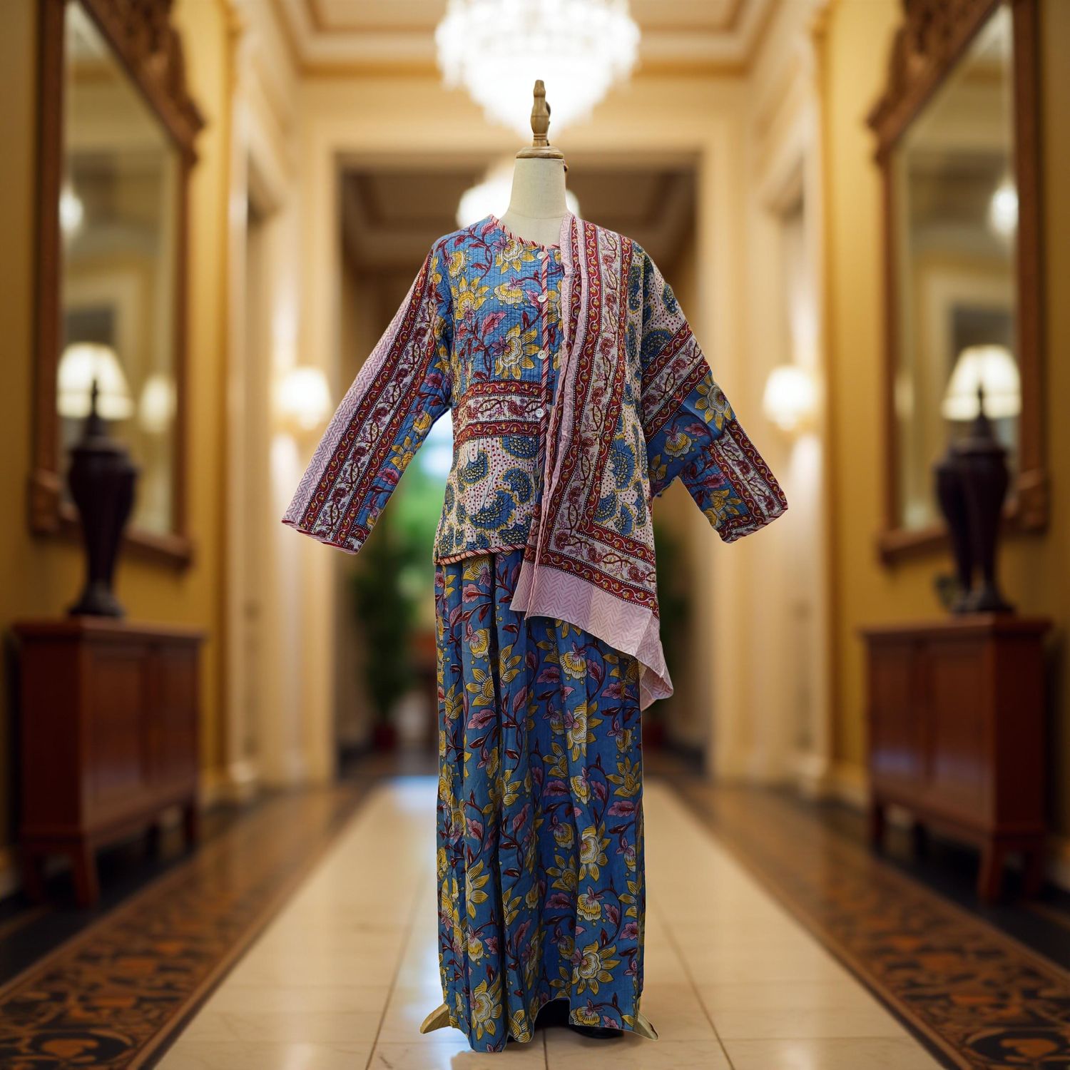 S-M Cotton Jacket And Inner Set With Sheila