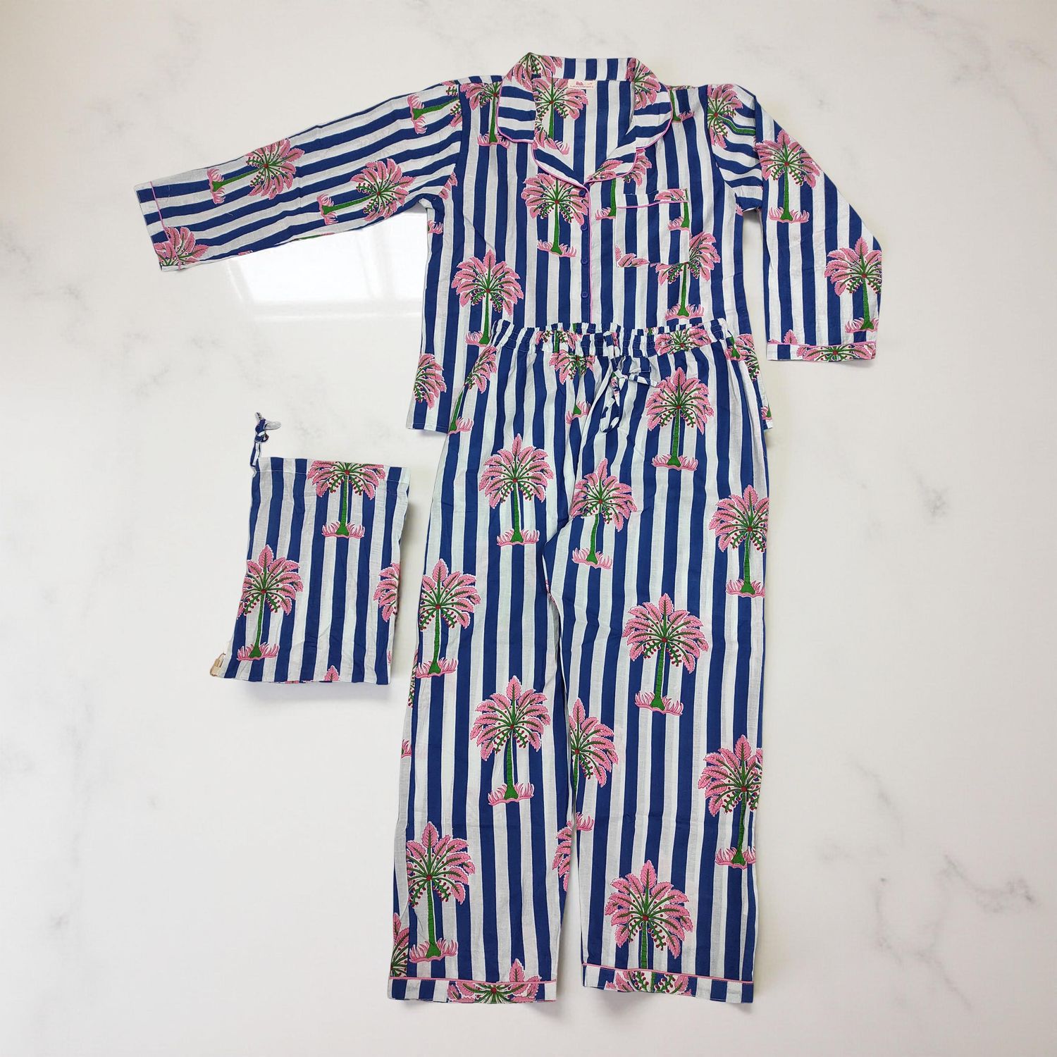 L/XL Cotton  Pajamas Set full sleeves