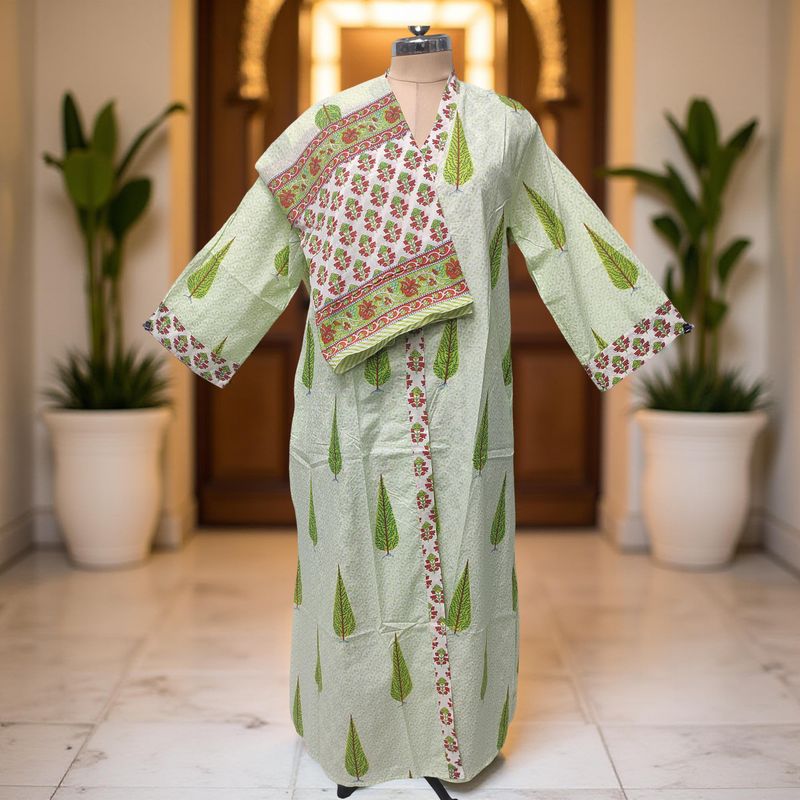 Free size Cotton Abaya With Sheila length 57” Long