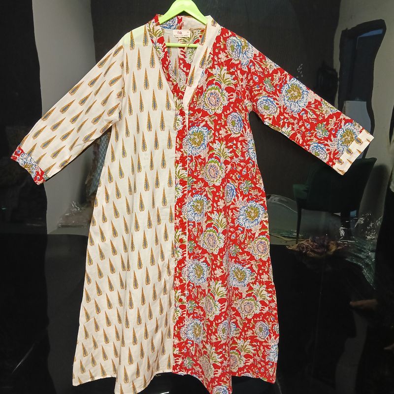 2-3 Year Ayana Printed Cotton Girls Dress 30'' Jalabiya