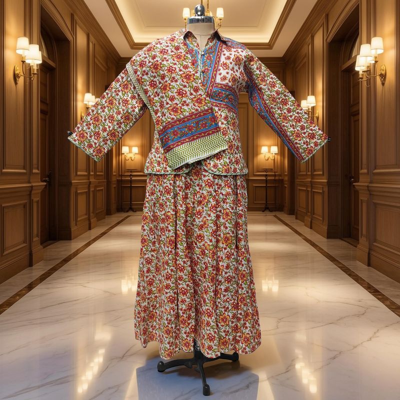 XS/S Cotton Jacket &amp; Jalabiya Set With Sheila length 54” Long