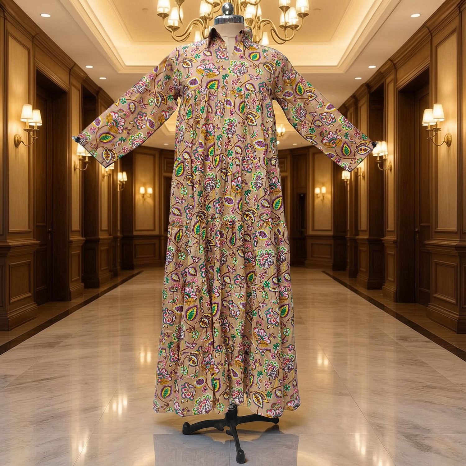 L-XL Cotton Jacket &amp; Jalabiya Set length 56” Long