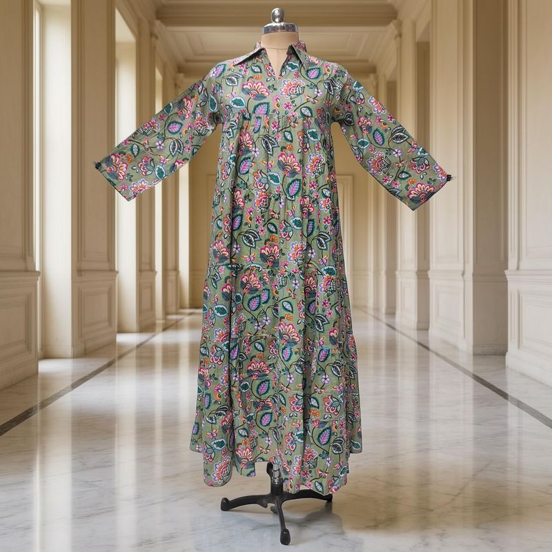 XS/S Cotton Jacket &amp; Jalabiya Set length 54” Long