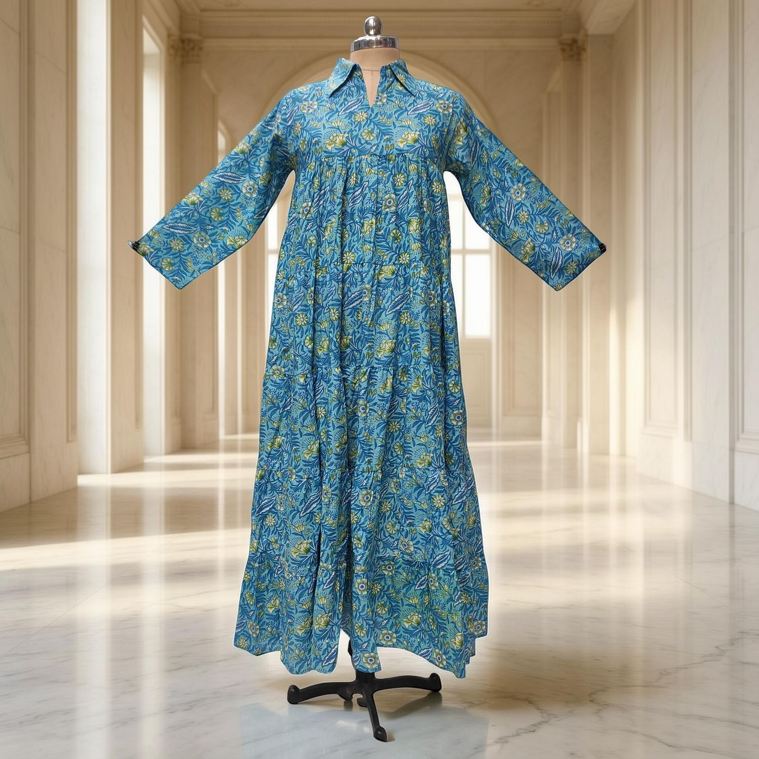 XS/S Cotton Jacket &amp; Jalabiya Set With Sheila length 54” Long