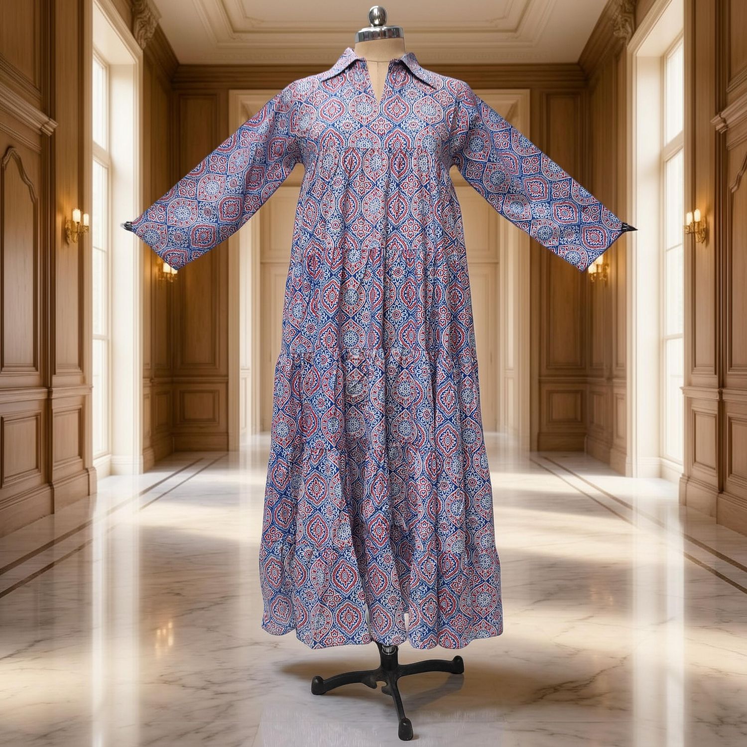 XS/S Cotton Jacket &amp; Jalabiya Set length 54” Long