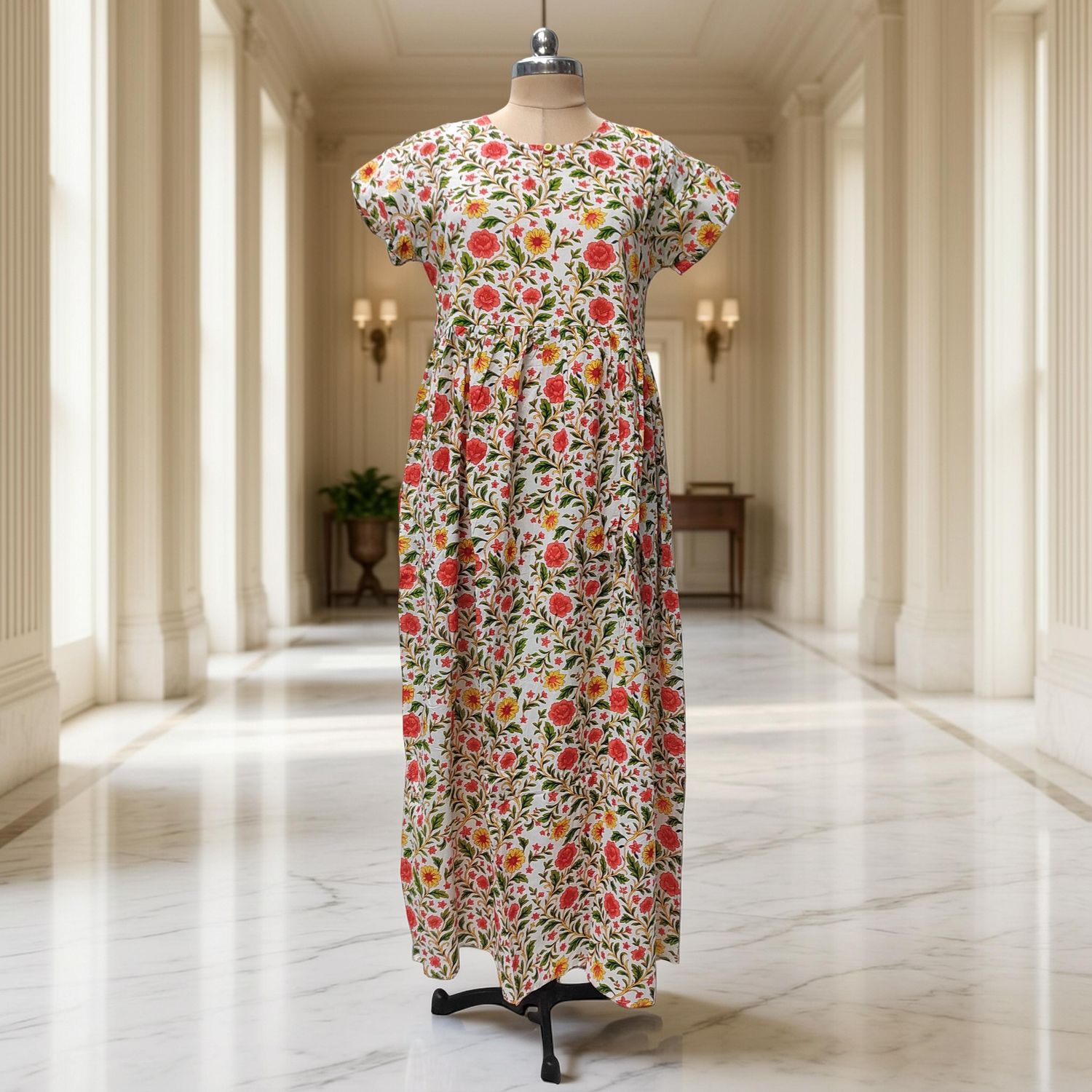 L-XL Cotton Jacket &amp; Jalabiya Set length 57” Long