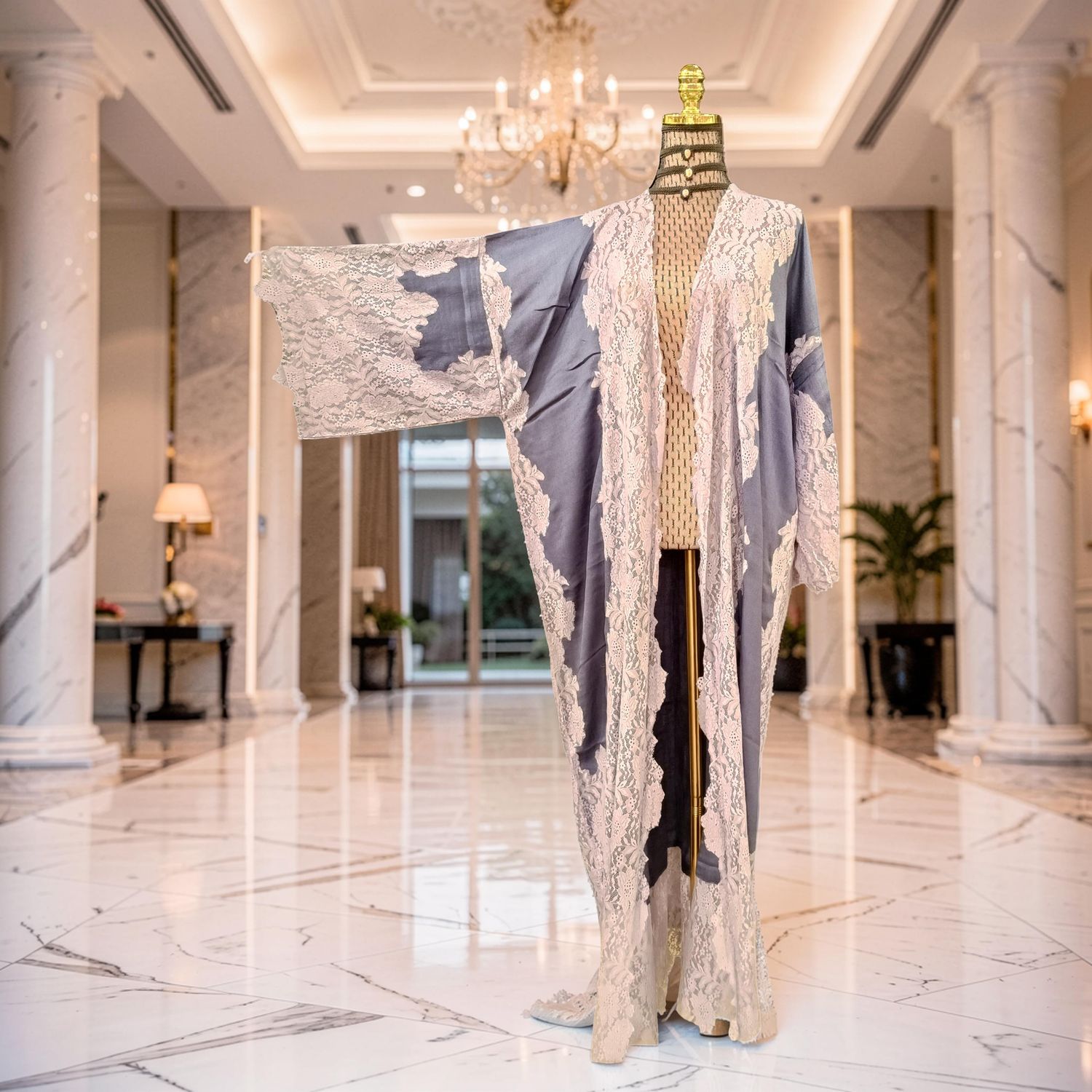 Kashmir Bisht With Sheila 58" Inches