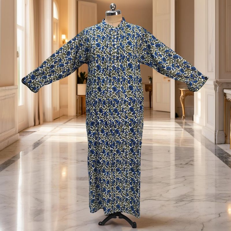 XS-S Delbar Printed Cotton Dress 54'' Long Jalabiya