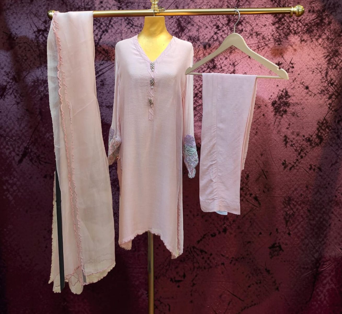 L-XL Arisha Closet Khadi Lawn 3 PCs Set