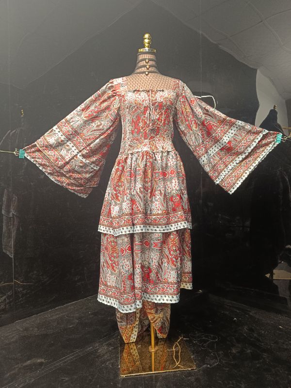 L/XL Rahima Silk Dress 57" Long Jalabiya