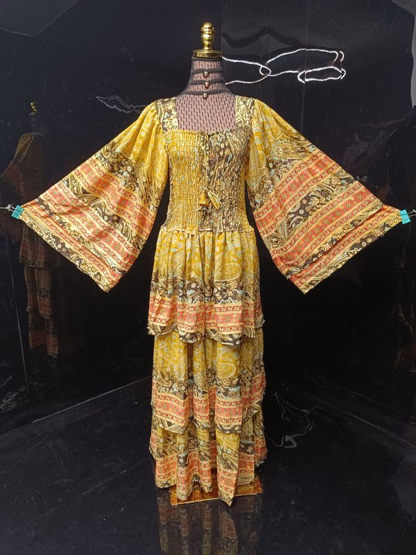 2XL/3XL Rahima Silk Dress 57" Long Jalabiya