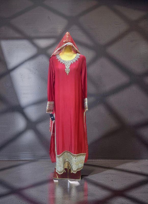 L-XL Arisha Closet Raw Silk 3 PCs Set