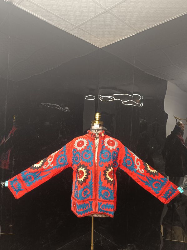 S-M Jacket Velvet Embroidered Length 24" inches