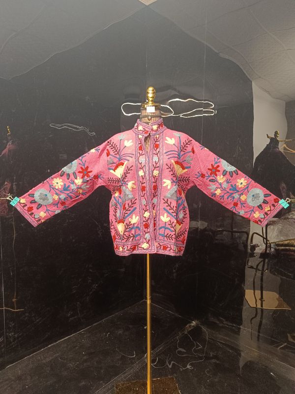 L-XL Jacket Cotton Embroidered Length 24" inches