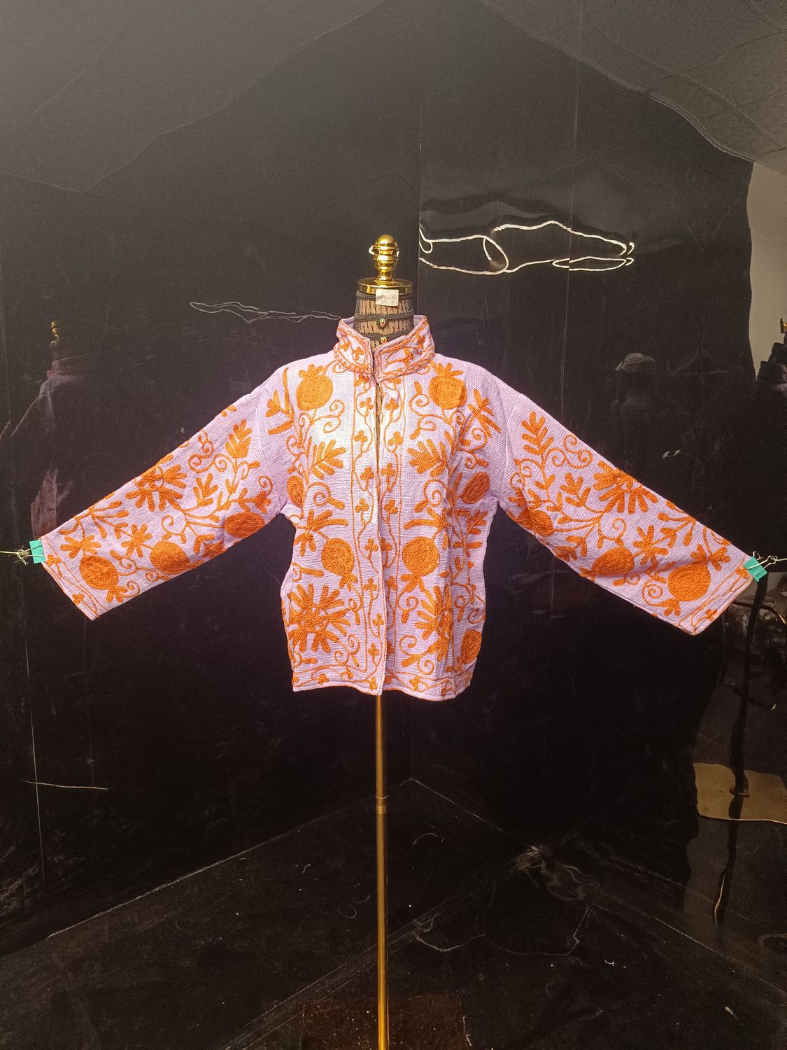 L-XL Jacket Cotton Embroidered Length 24" inches
