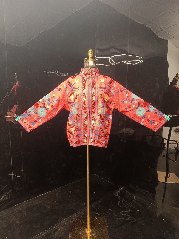 L-XL Jacket Cotton Embroidered Length 24" inches