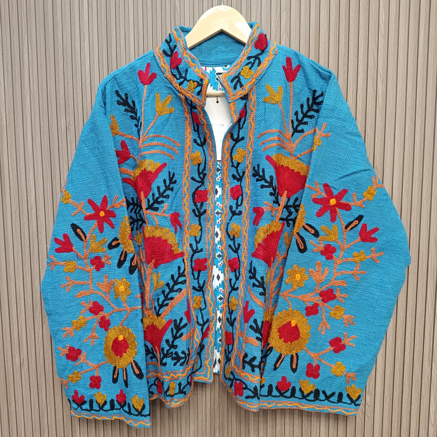 2XL-3XL Jacket Cotton Embroidered Length 24" inches