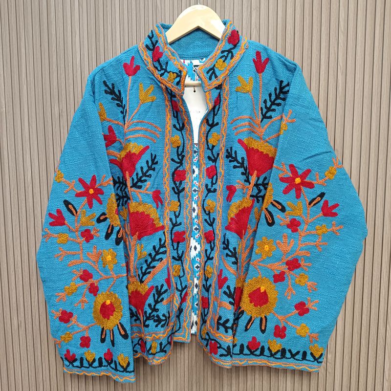2XL-3XL Jacket Cotton Embroidered Length 24" inches