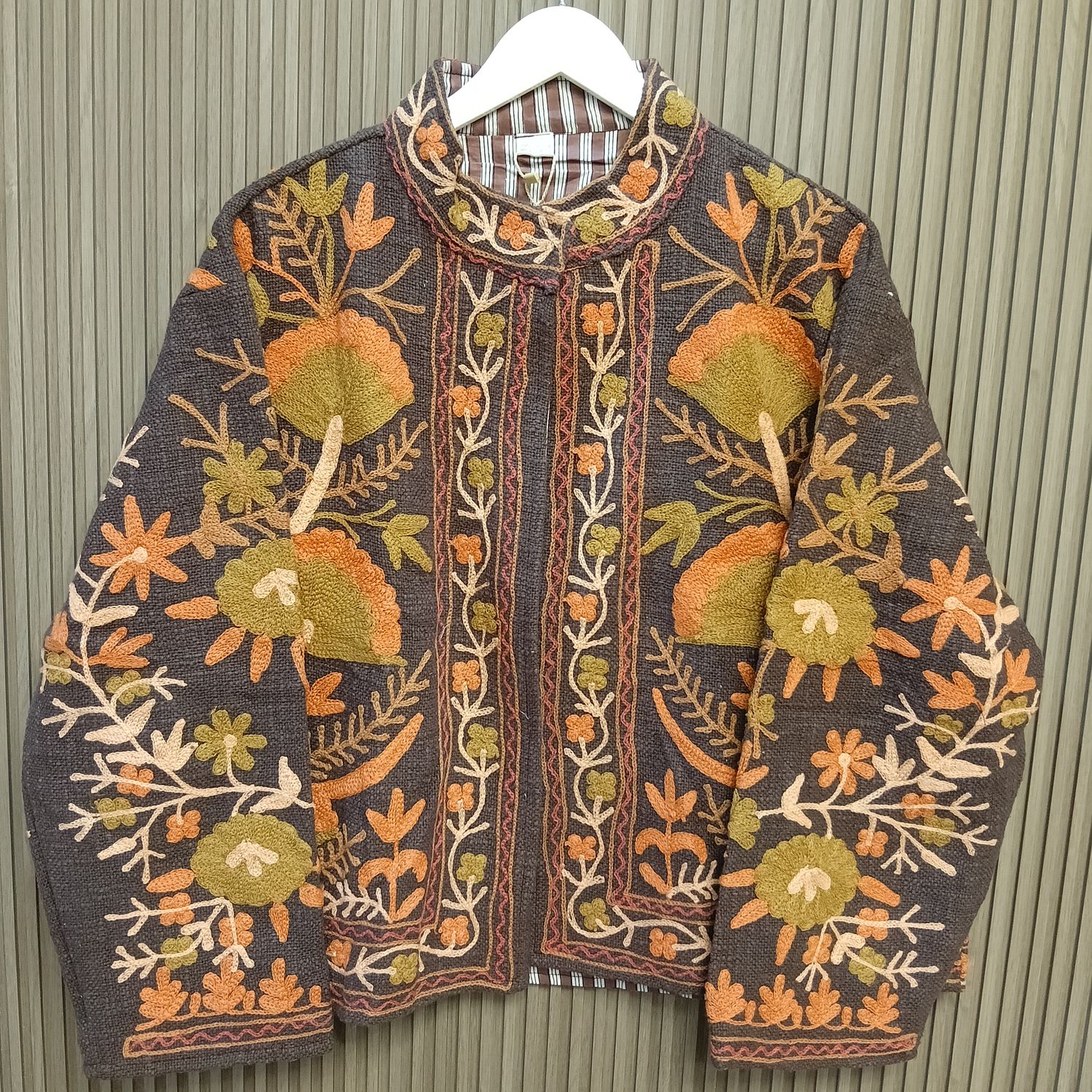 2XL-3XL Jacket Cotton Embroidered Length 24" inches