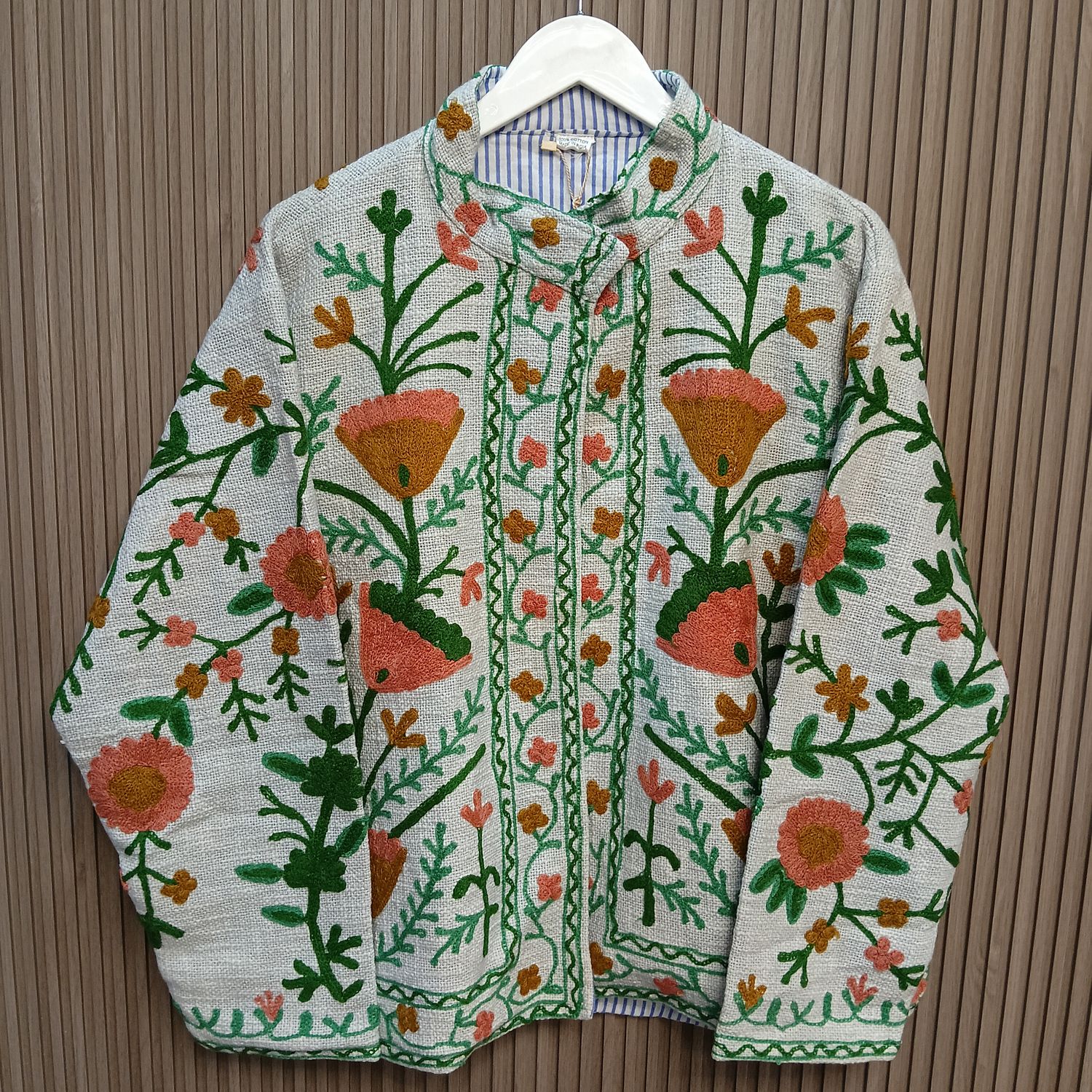 2XL-3XL Jacket Cotton Embroidered Length 24" inches
