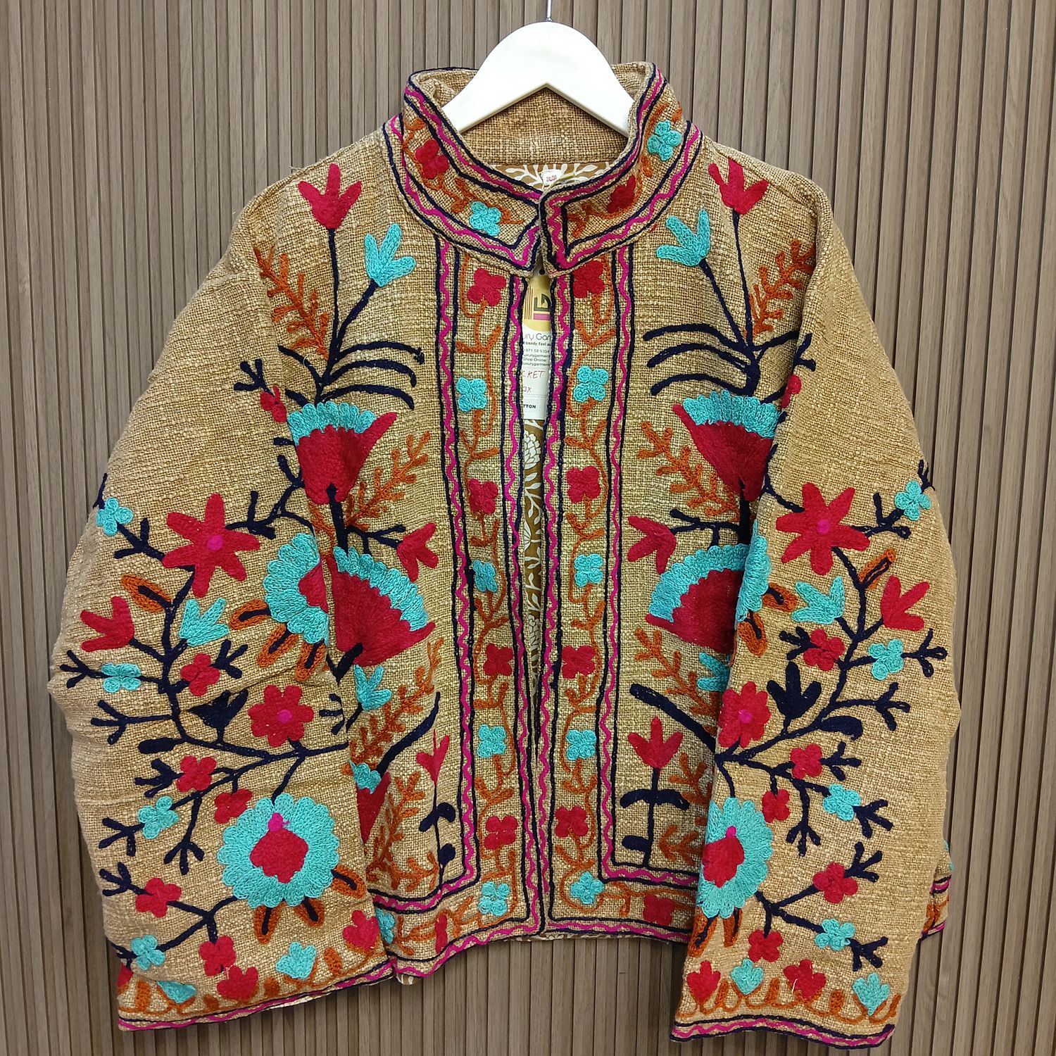 2XL-3XL Jacket Cotton Embroidered Length 24" inches