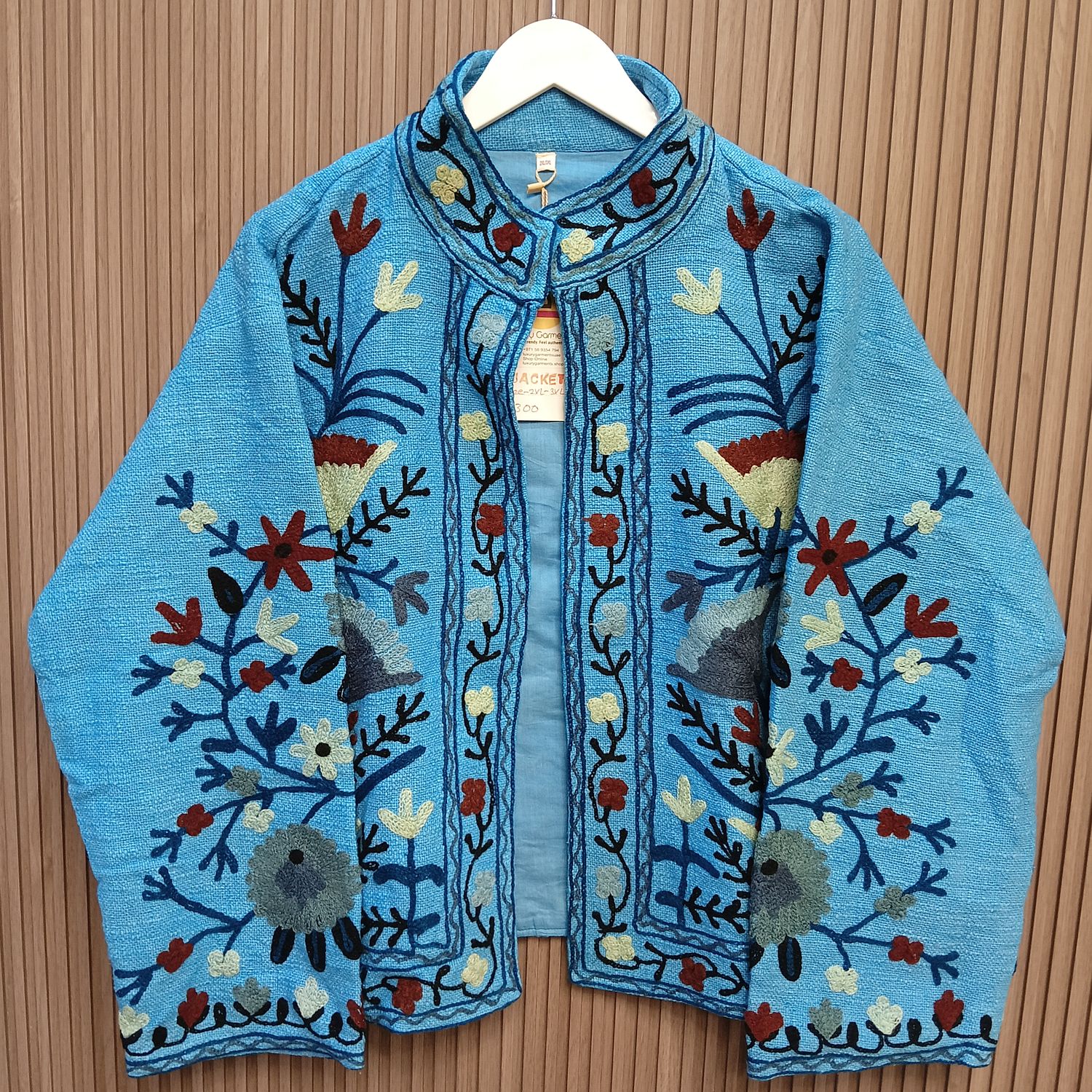 2XL-3XL Jacket Cotton Embroidered Length 24" inches