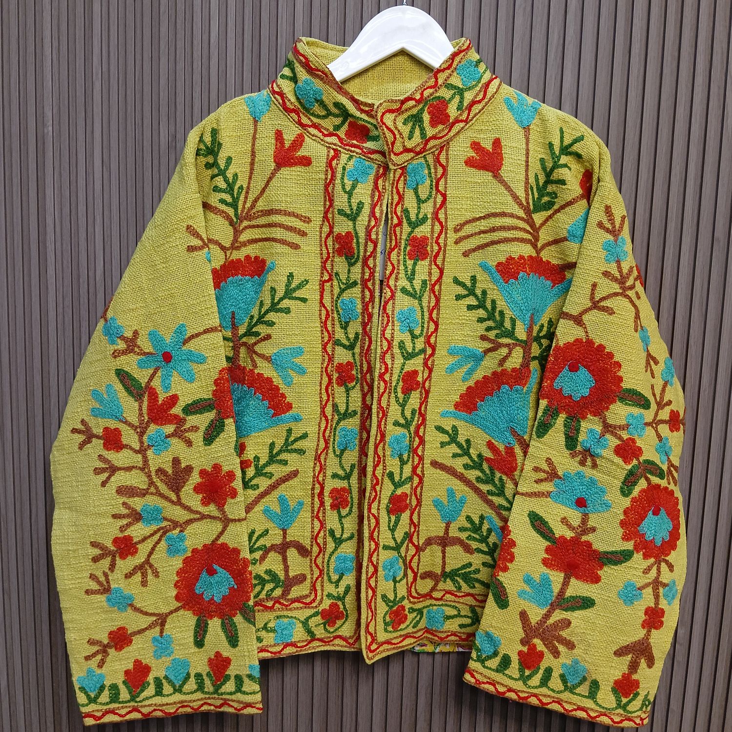 2XL-3XL Jacket Cotton Embroidered Length 24" inches