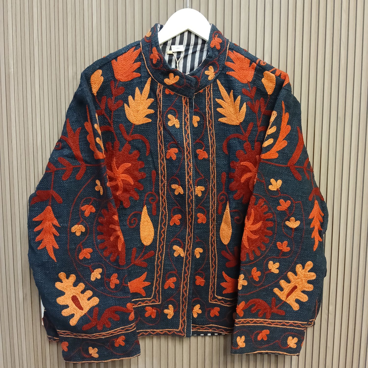 2XL-3XL Jacket Cotton Embroidered Length 24" inches