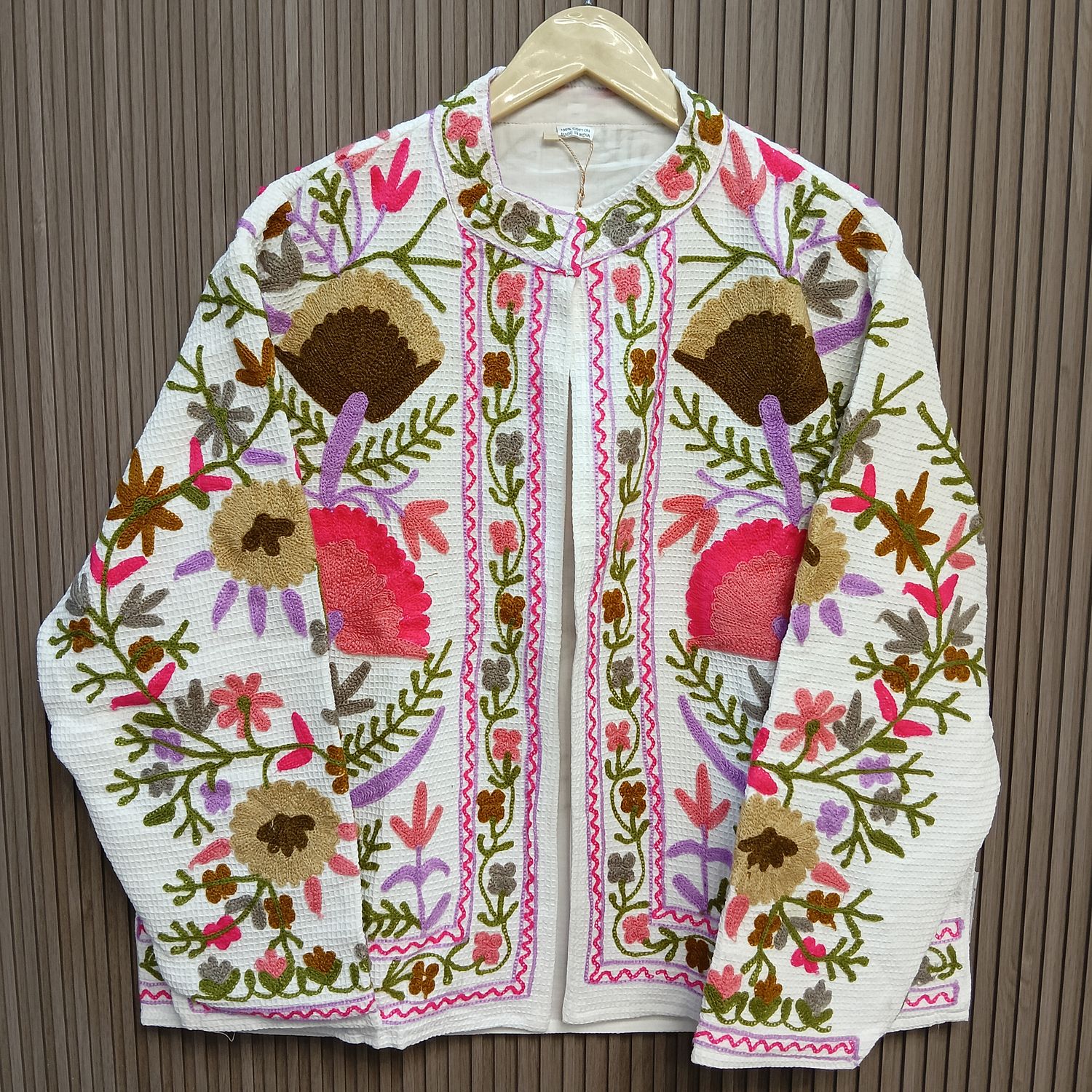 2XL-3XL Jacket Cotton Embroidered Length 24" inches