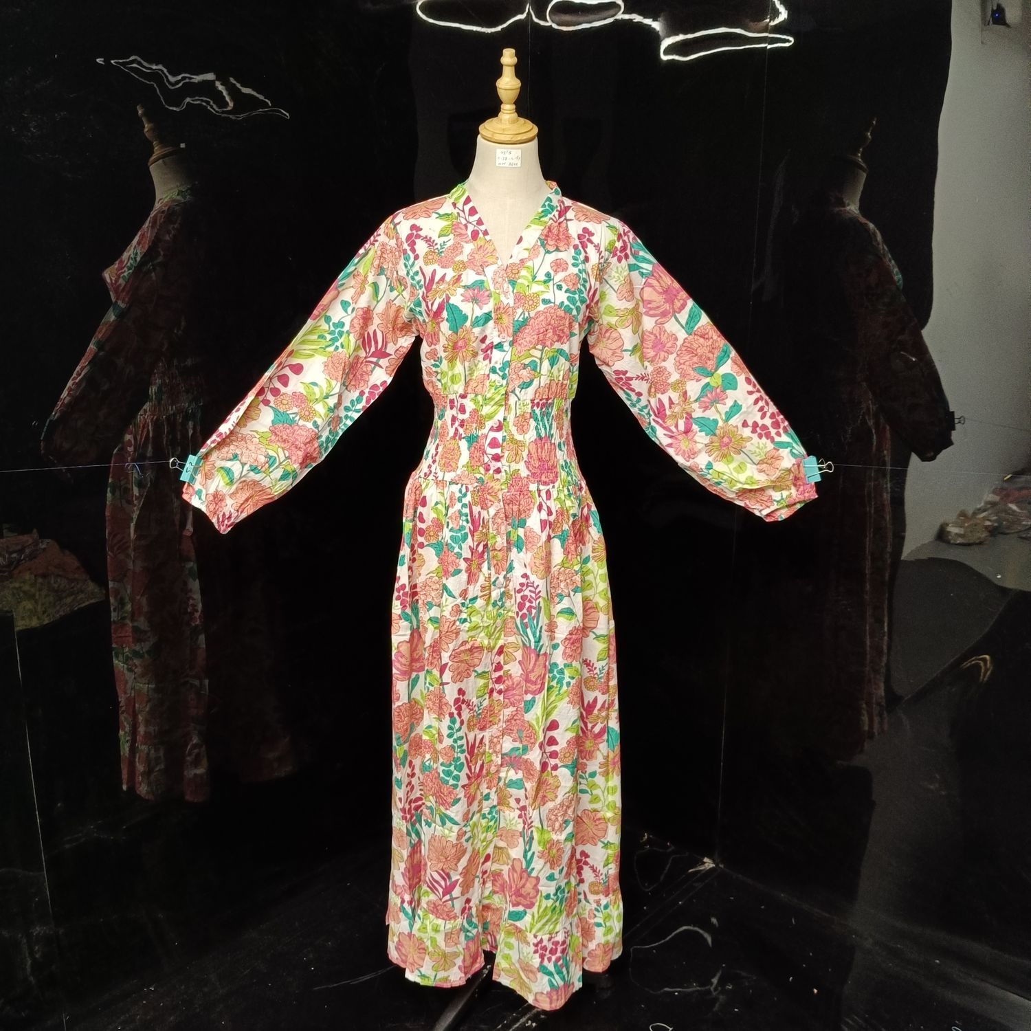XS/S  Yuasa Printed Cotton Dress 54" Long Jalabiya