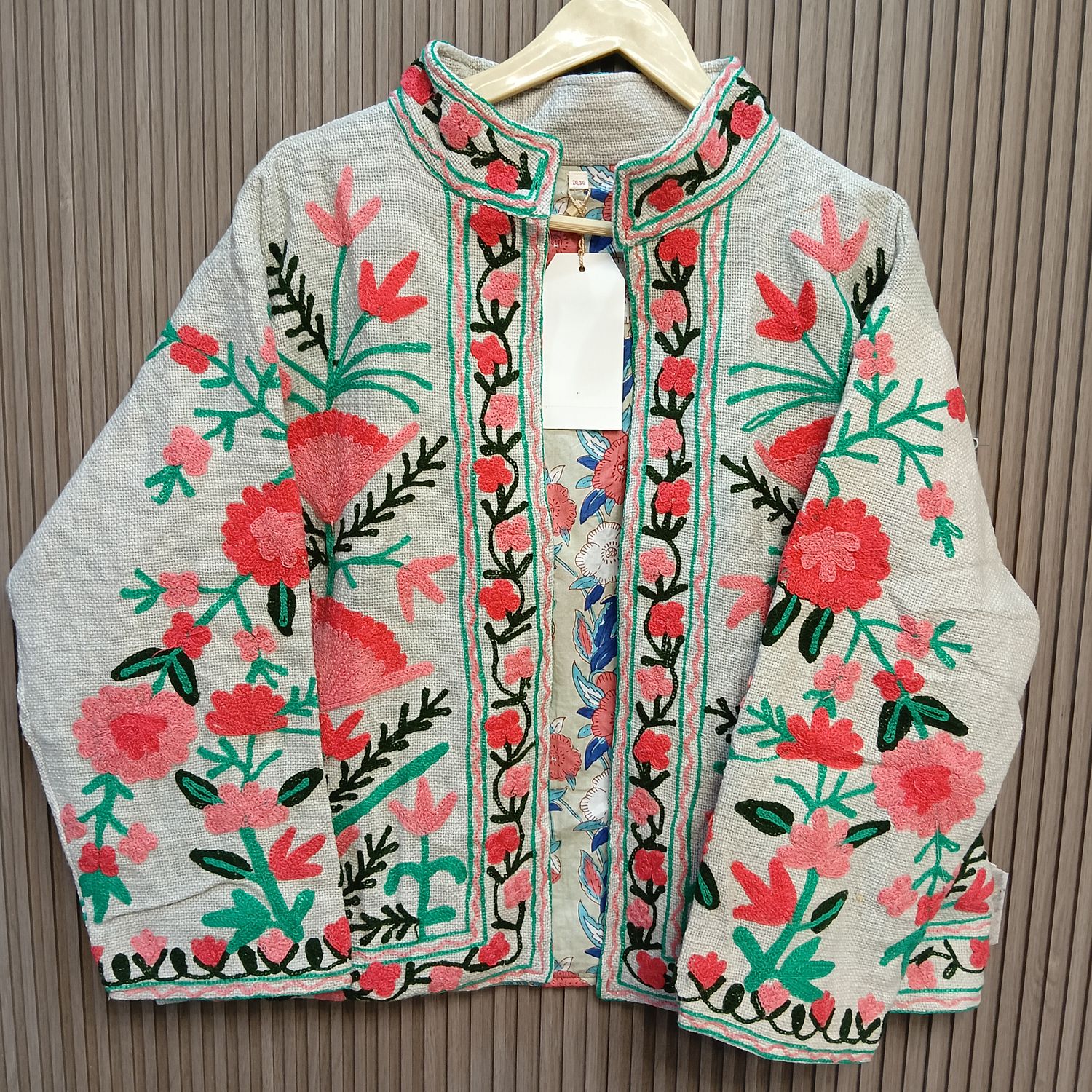 2XL-3XL Jacket Cotton Embroidered Length 24" inches