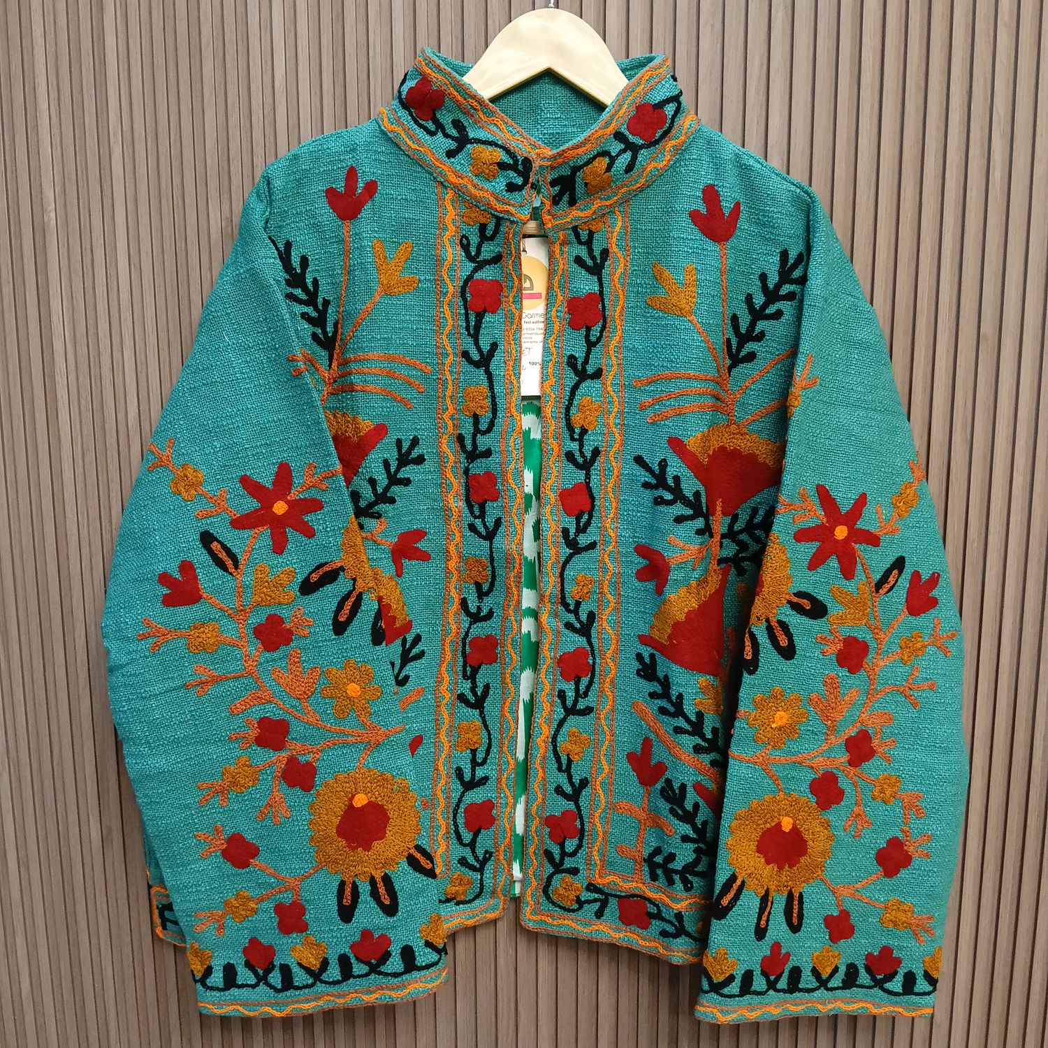 2XL-3XL Jacket Cotton Embroidered Length 24" inches