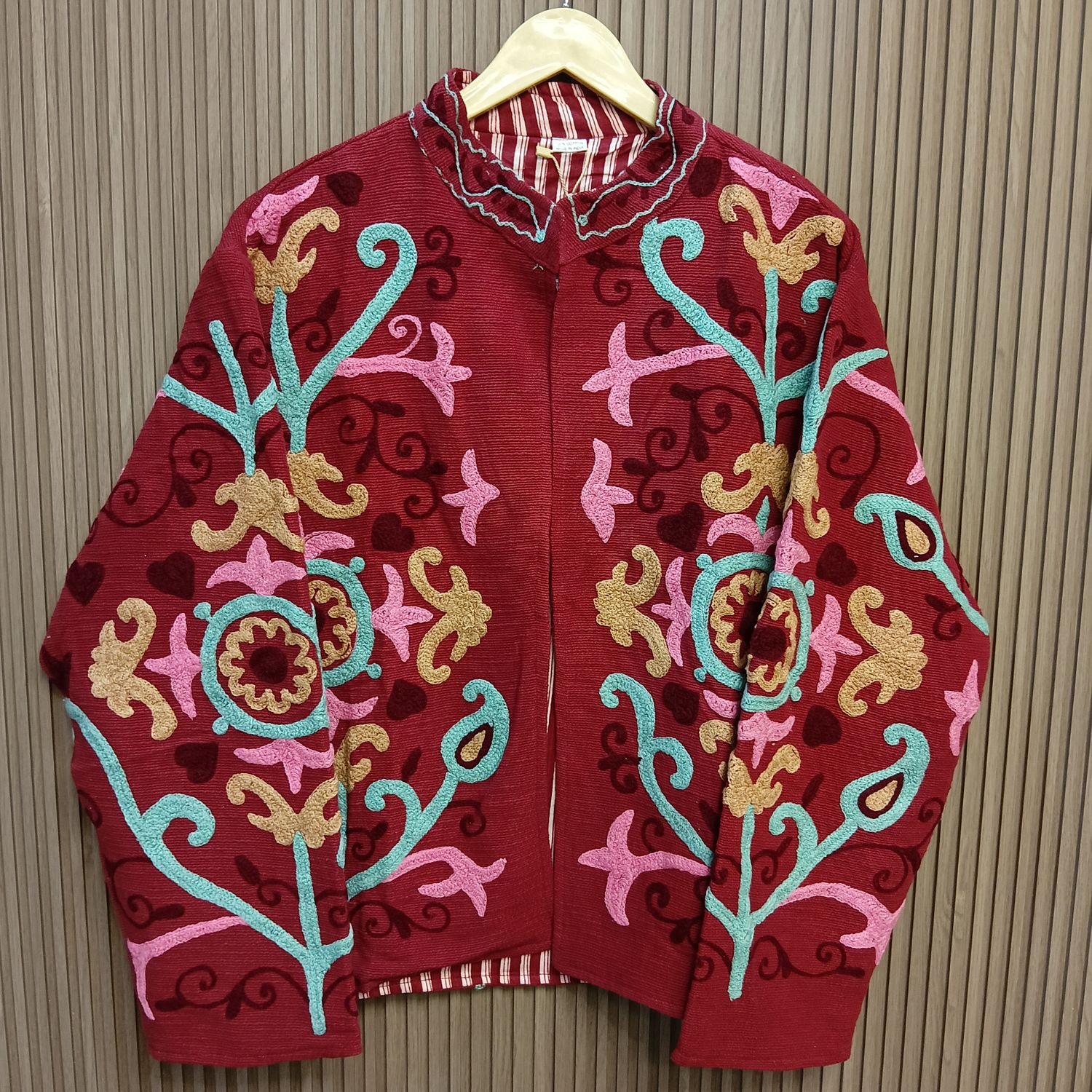 2XL-3XL Jacket Cotton Embroidered Length 24" inches