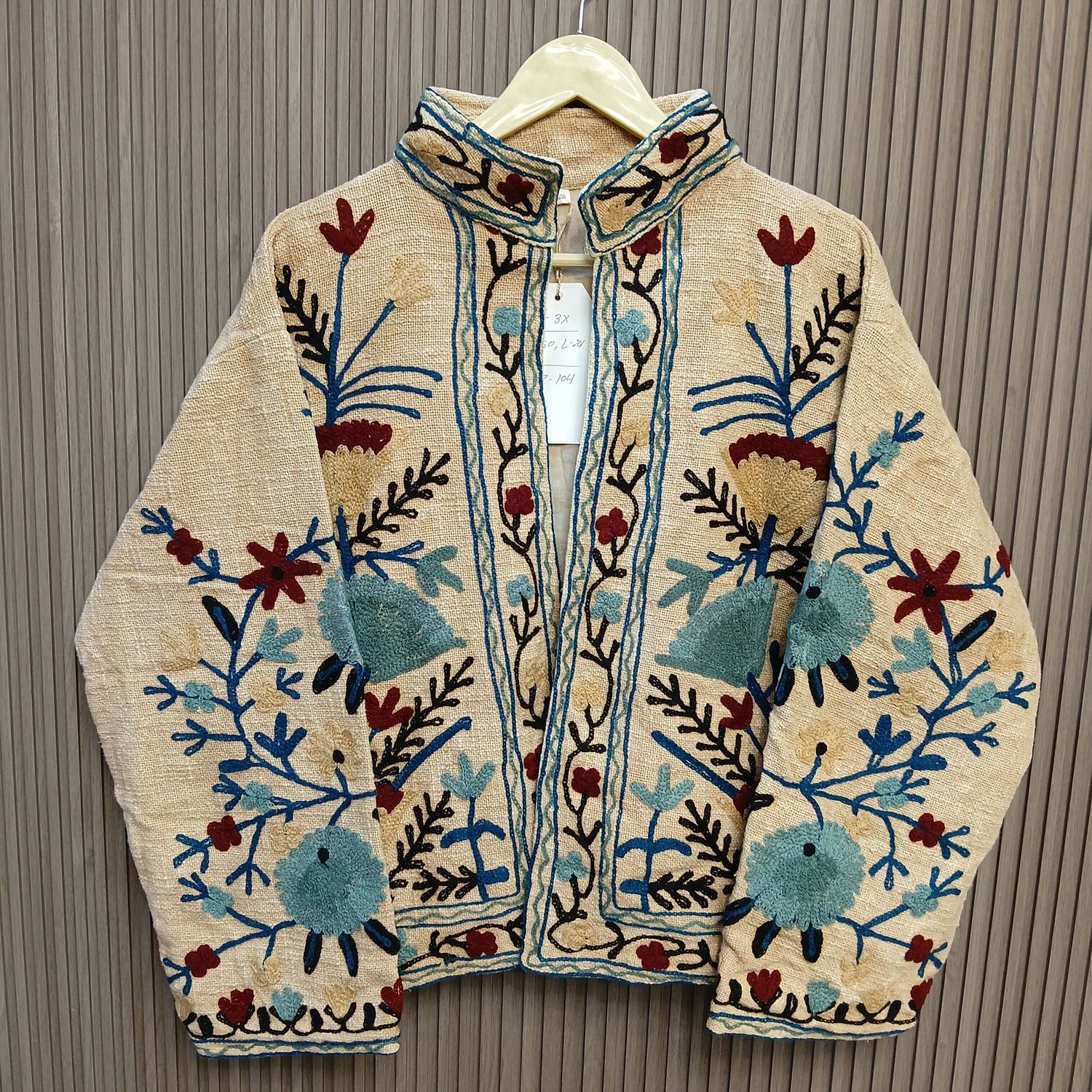 2XL-3XL Jacket Cotton Embroidered Length 24" inches
