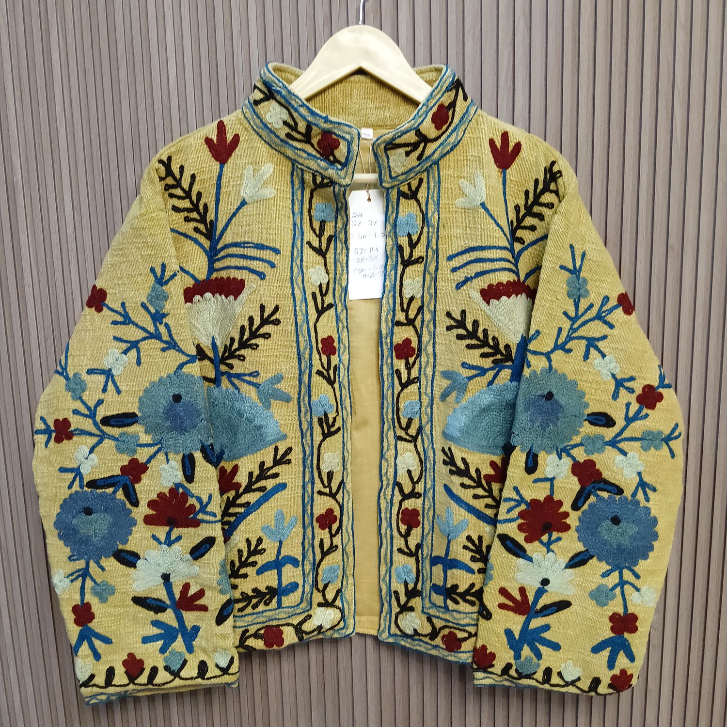 2XL-3XL Jacket Cotton Embroidered Length 24" inches