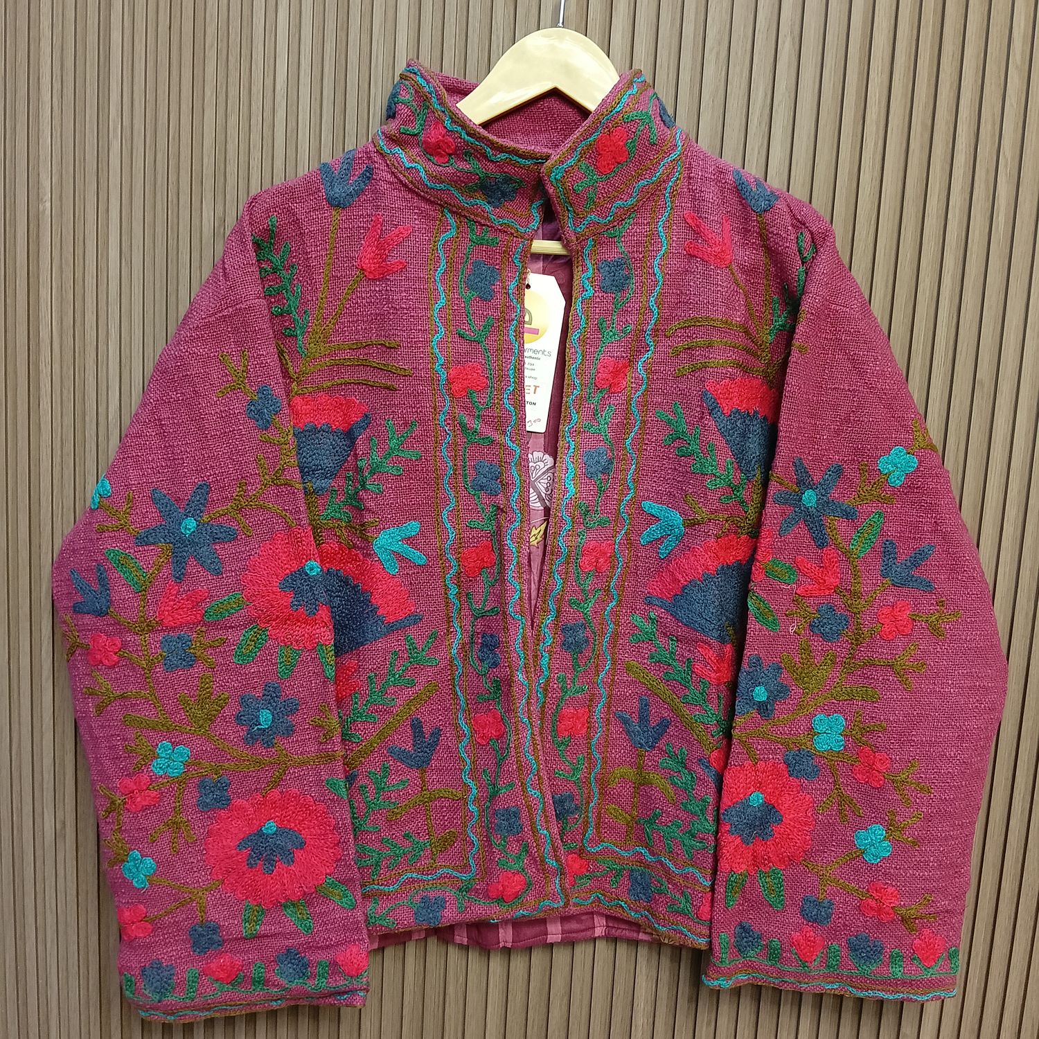 2XL-3XL Jacket Cotton Embroidered Length 24" inches
