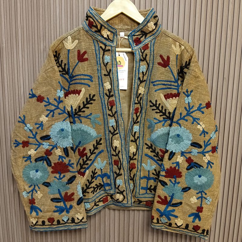 2XL-3XL Jacket Cotton Embroidered Length 24" inches