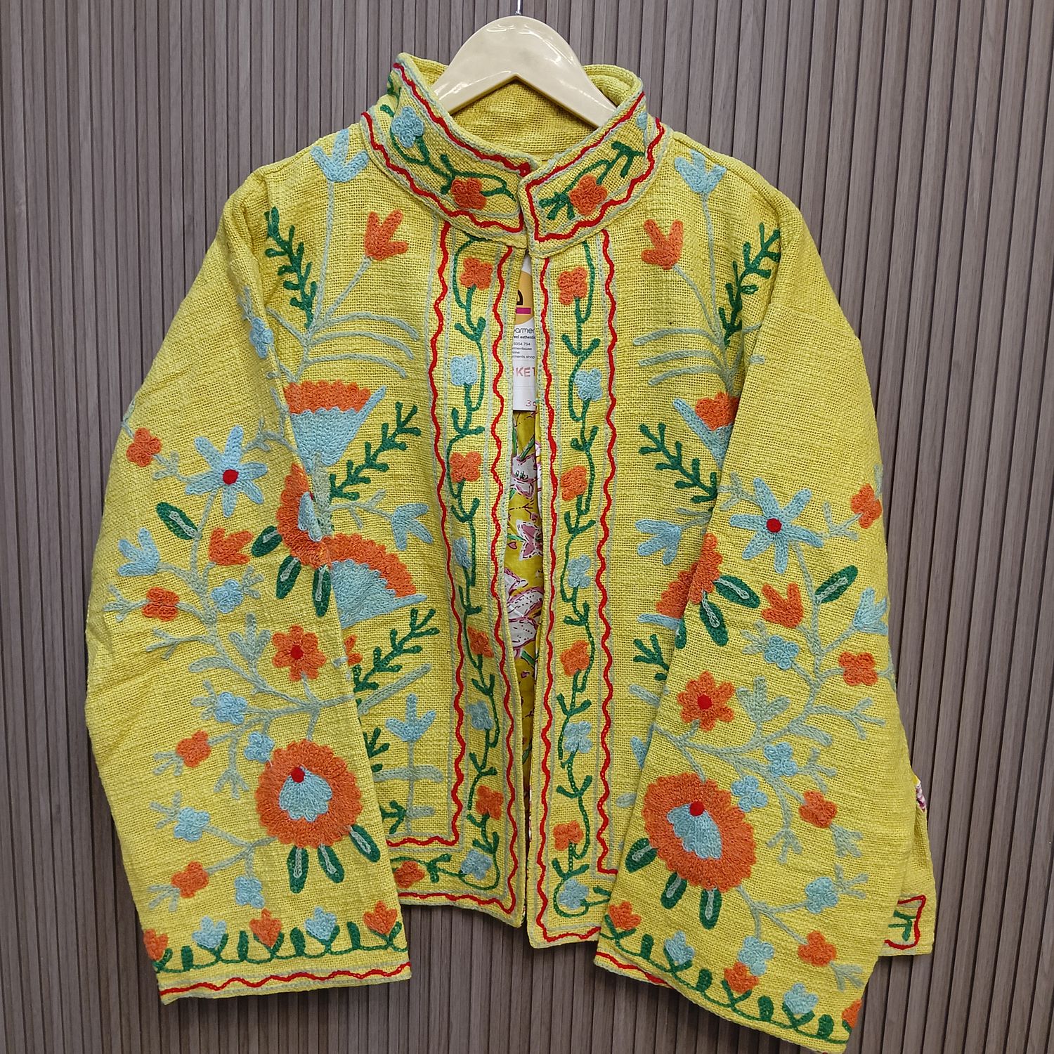 2XL-3XL Jacket Cotton Embroidered Length 24" inches